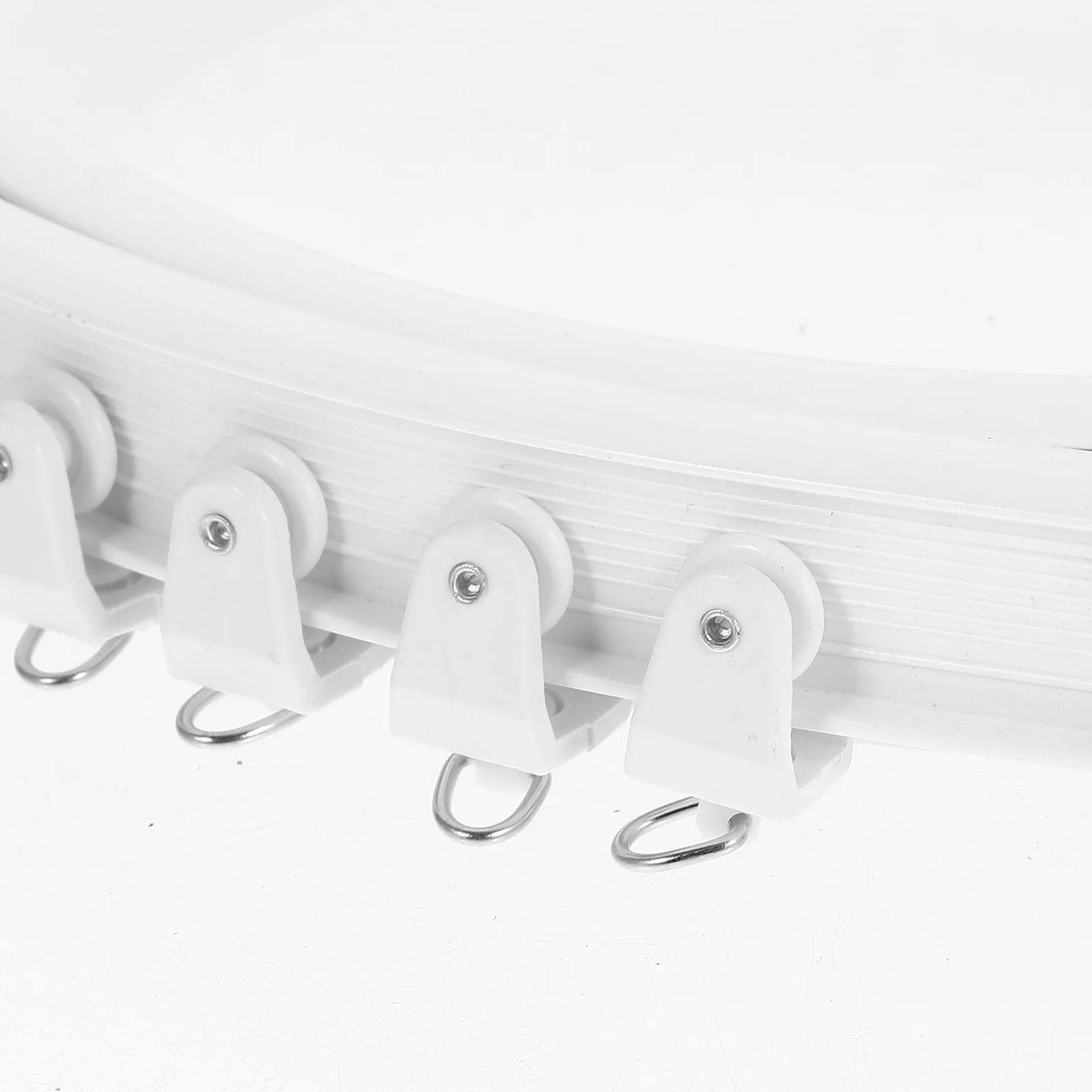 

1 set 1 Set Curtain Track Ceiling Mount Kit Stainless Steel Pvc Bendable Smooth Roller Heavy Duty Room Divider Track System