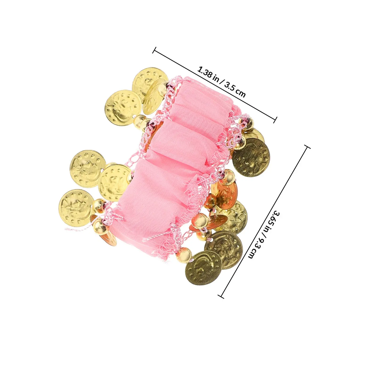 2 個のベリーダンスリストバンドスパンコールシフォンブレスレットステージパフォーマンス用ダンスジュエリーアクセサリーベリーダンサー衣装