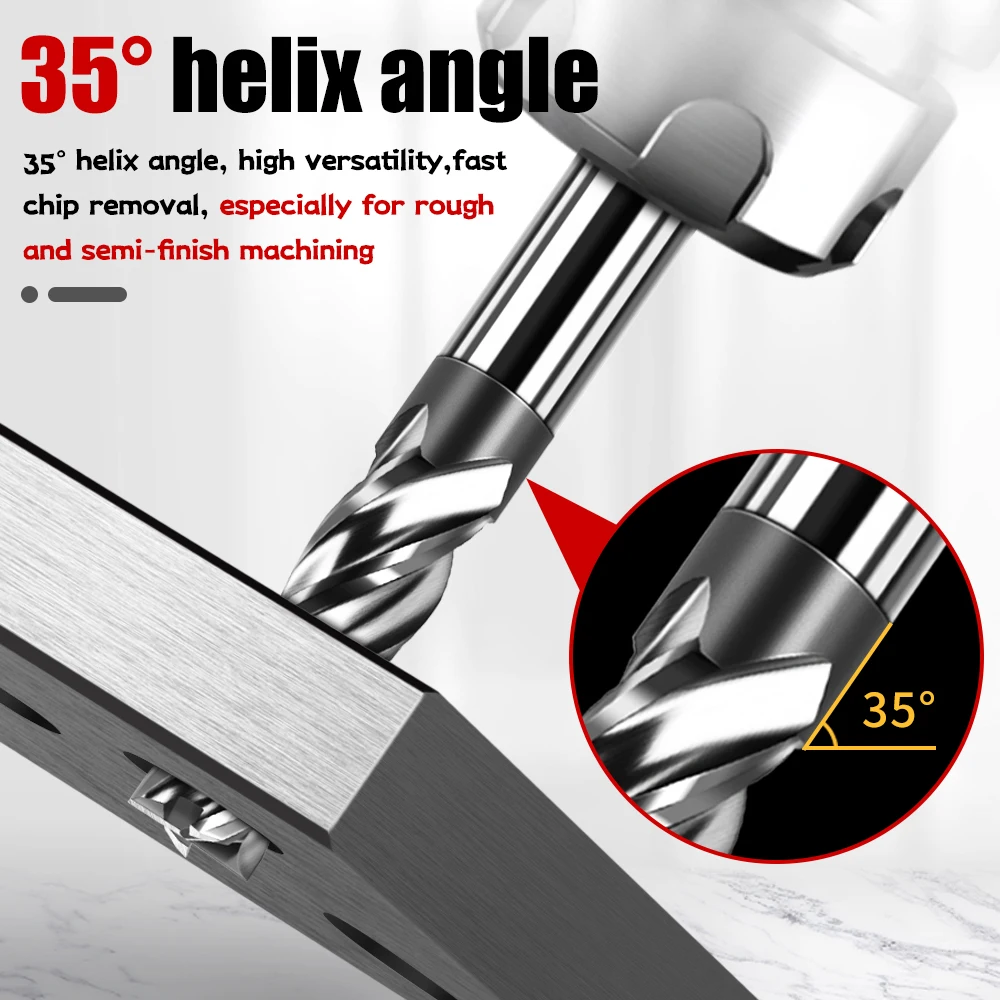 HRC55 Ultrafine Carbide end mill Milling cutting Tools Alloy Tungsten Steel Milling Cutter EndMills CNC machine end mills