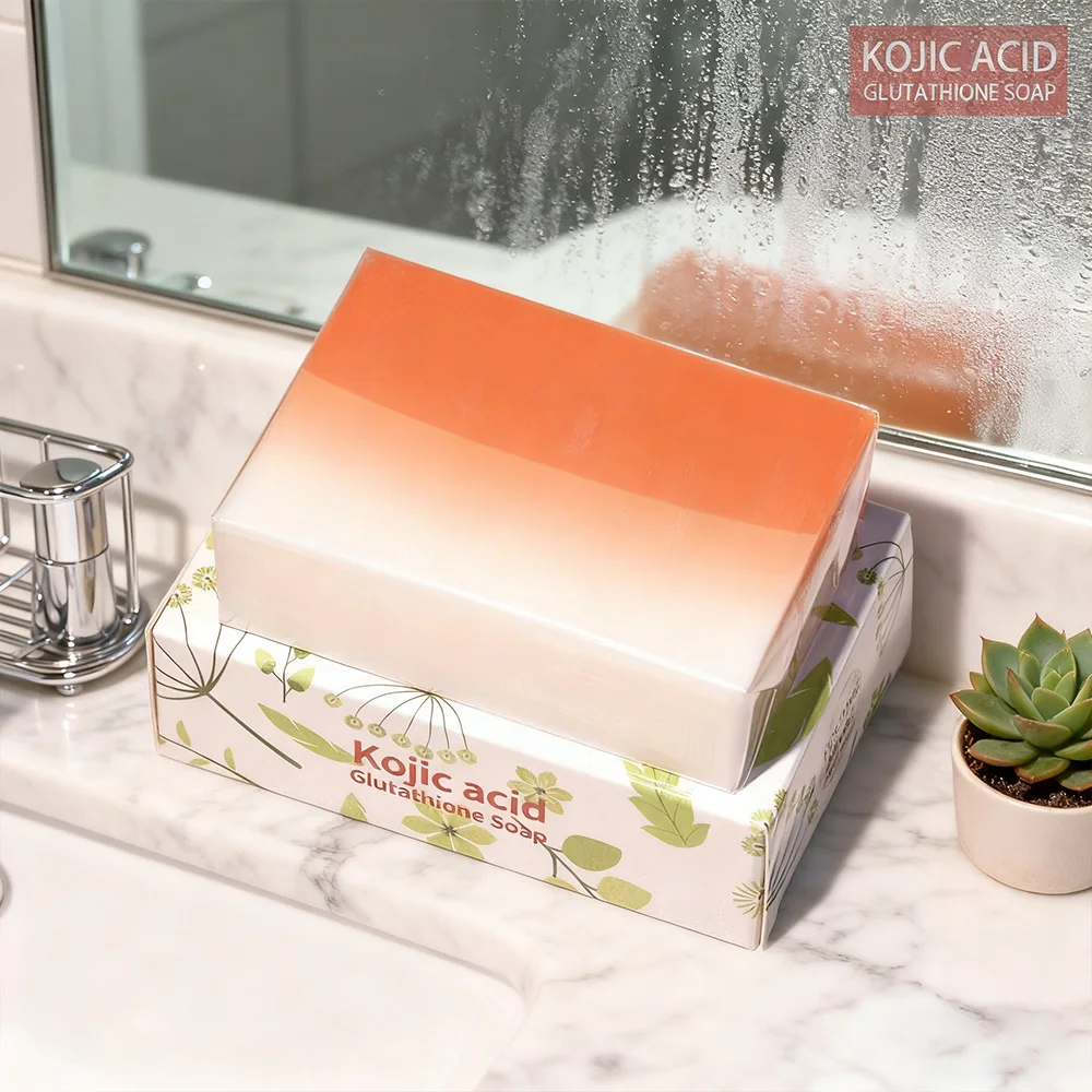 صابون تبييض حمض الكوجيك + الجلوتاثيون، ينظف بعمق، يرطب ويضيء البشرة، صابون مصنوع يدويًا #5