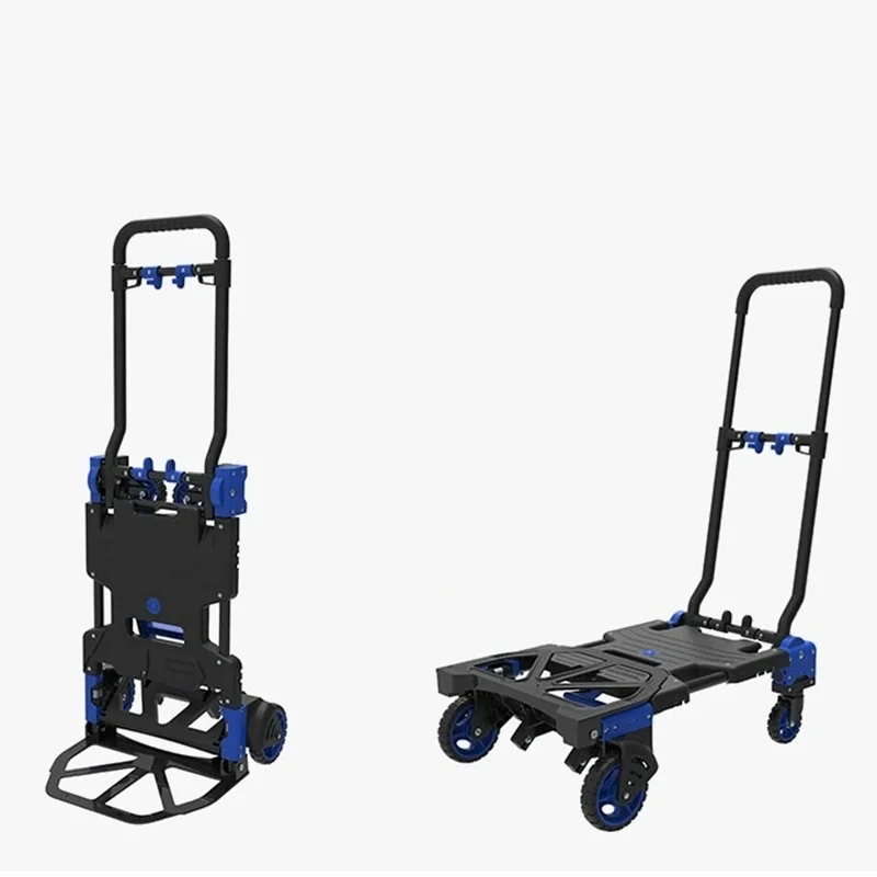 

Бесшумная металлическая планшетная тележка с ручным управлением, портативный четырехколесный прицеп