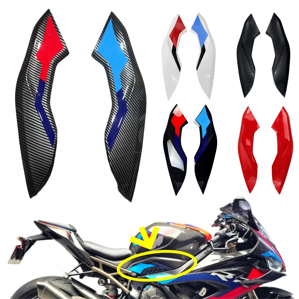 Motorcycle Accessories Fuel Gas Tank Side Cover Panel Fairing Fit For BMW S1000R M1000R 2021-2026 S1000RR M1000RR 2019-2026