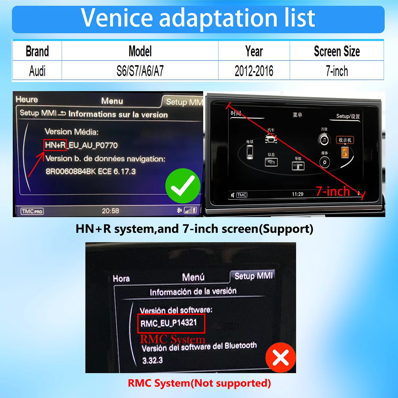 واجهة أوتوماتيكية CarPlay اللاسلكية لنظام أودي A6 A7 S6 S7 2012-2016 HN مع وظائف تشغيل السيارة بمرآة وصلة AirPlay #2