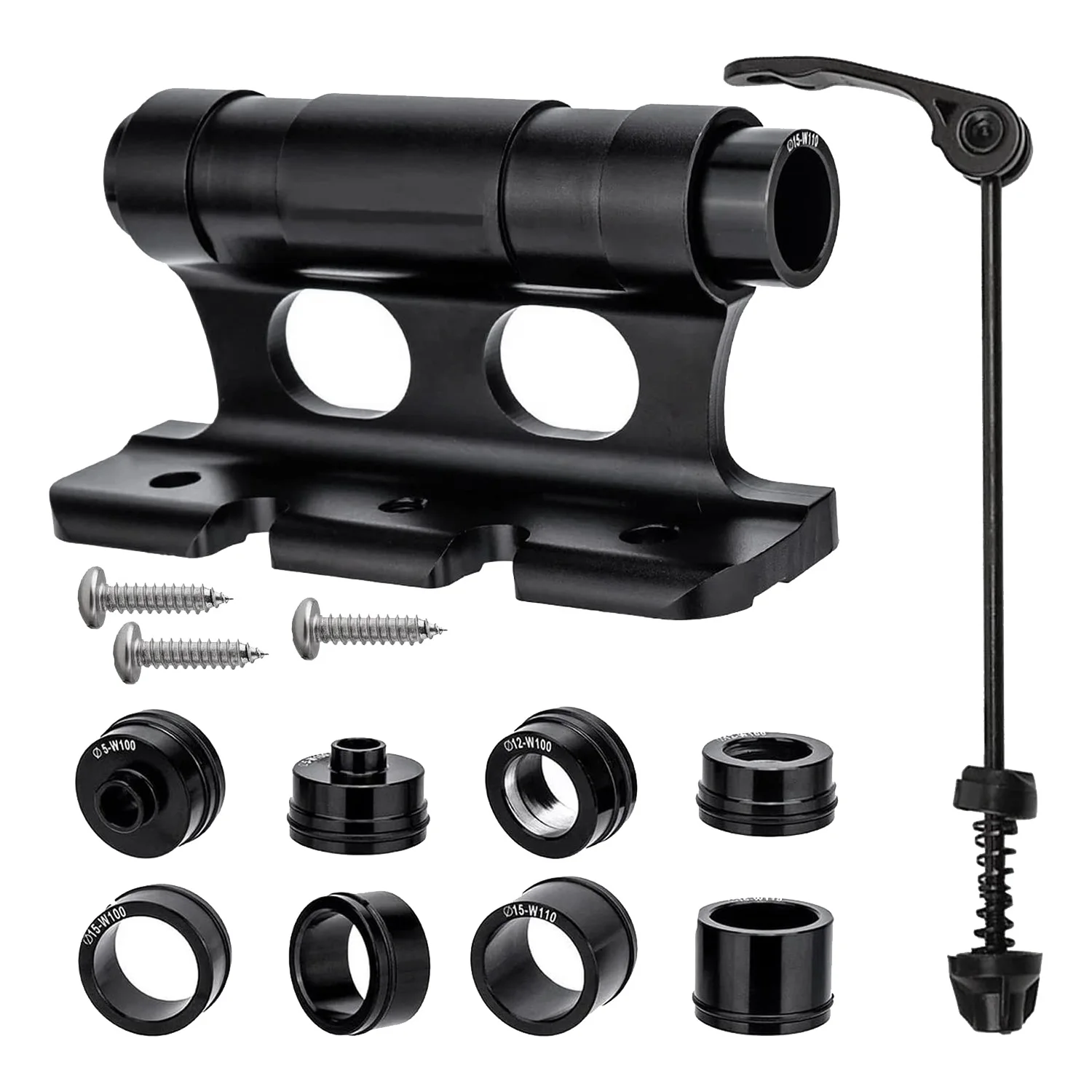 【STOCK】Versatile Front Fork Mount Block,Quick Release Thru Axle Road Bicycle Bracket Adapters for Truck/Trailer/Bikes Racks