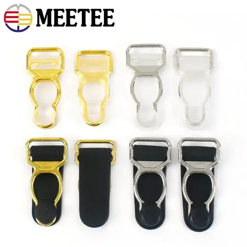 20/50Pcs 10/12/15/18mm Metal Buckles for Bra Underwear Suspender End Hooks Sexy Corset Sock Clips Clasp DIY Sewing Accessories