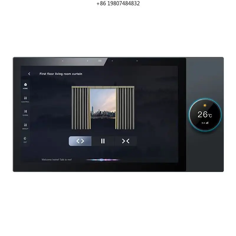 

10inch OLED Smart Central Control Screen Android, WiFi Voice Switch Background Music Control Panel for Hotel & Home Use
