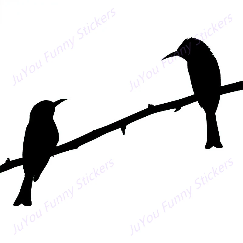 FUYOOHI Funny Stickers Exterior Accessories  Two Birds on Branch Car Stickers Vinyl Material Decals Car Campervan Snowboard