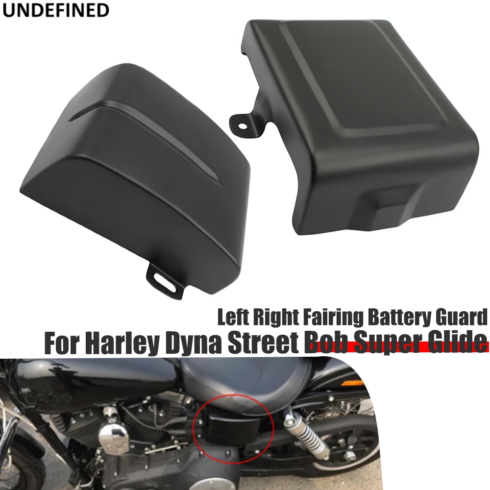 Battery Cover For Harley Dyna Fat Bob Street Bob Super Glide FXD FLD Motorcycle Fairing Guard Electrical Panel Covers Left Right