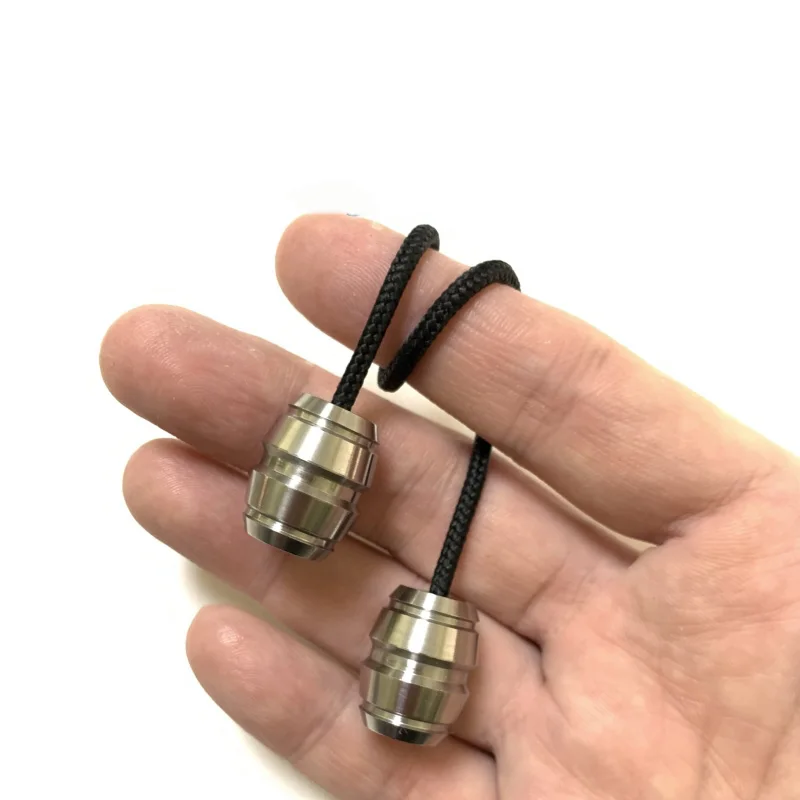 Baole Beads Titanium Alloy Fingertip Gyroscope EDC Stress Relief Toy Office Finger Skill Exercise Paracord Stress Worry Bead