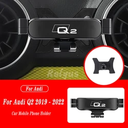 Car Mobile Phone Holder For Audi Q2 2019-2022 Air Vent Mounts Stand GPS Gravity Navigation Bracket Car Accessories