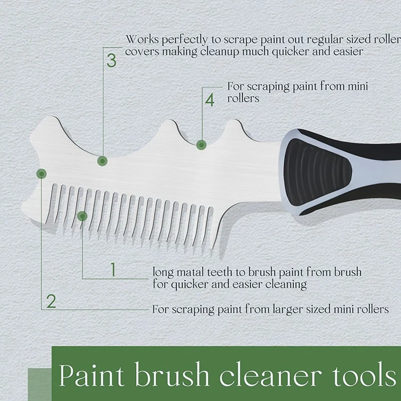 3 Pcs 4-In-1 Paint Brush Comb Wire Brush Set, Brush Roller Cleaner Tool Cleaning Scrubbing Dirt Paintbrush Cleaners