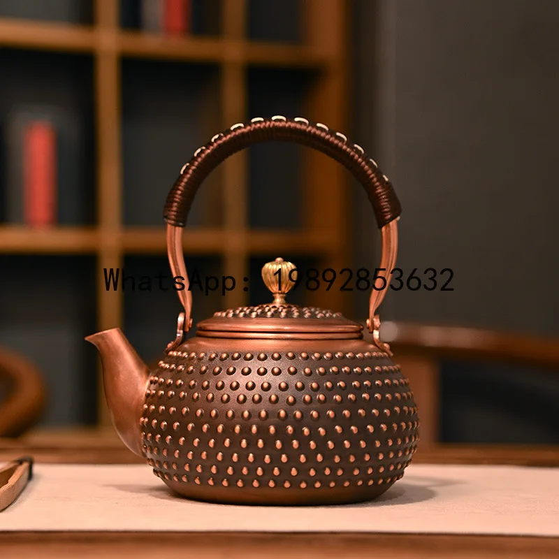 

PYJ pure copper pot kettle handmade copper making tea household health pot electric ceramic stove tea set