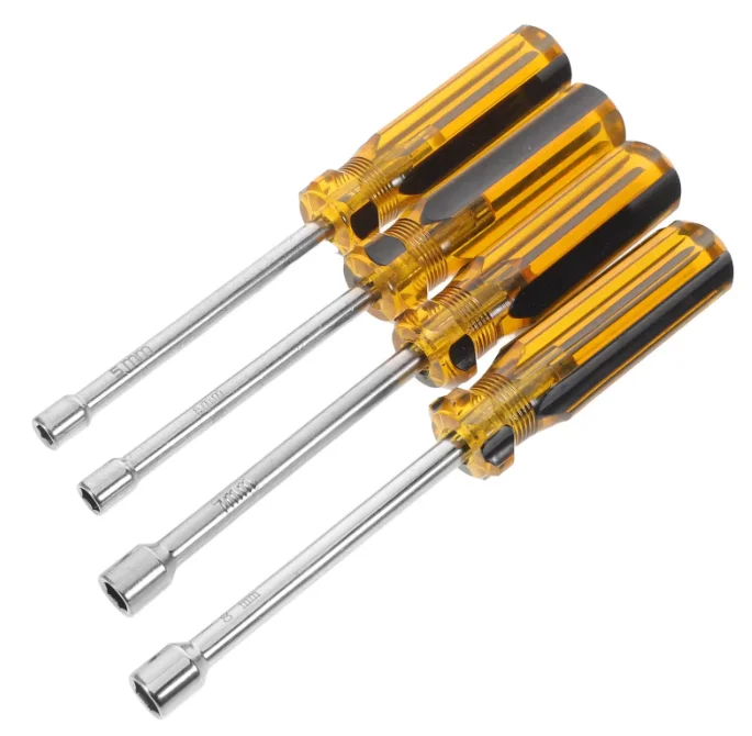 High Carbon Steel Hex Wrench Set 7-Piece Socket Wrench Manual Repair Tool for Home Garage Use Sizes 5/5.5/6/7/8/9/10mm Hex Nut S