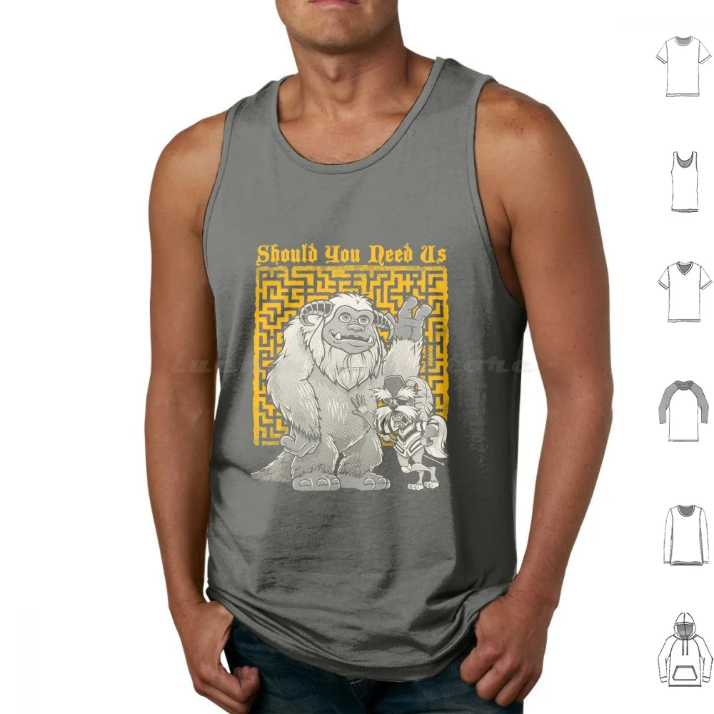 Should You Need Us Tank Tops Vest Sleeveless Labyrinth Ludo Goblin Jim Henson Sir Didymus Maze Musical Fantasy Pop Culture