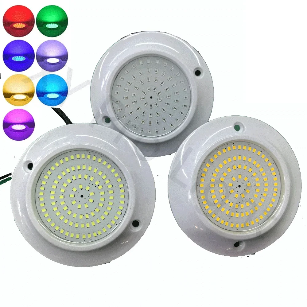 Luz LED RGB impermeable para Piscina, foco de Luz subacuática para exteriores e interiores, 25W, IP68, CA/CC 12V, 24V