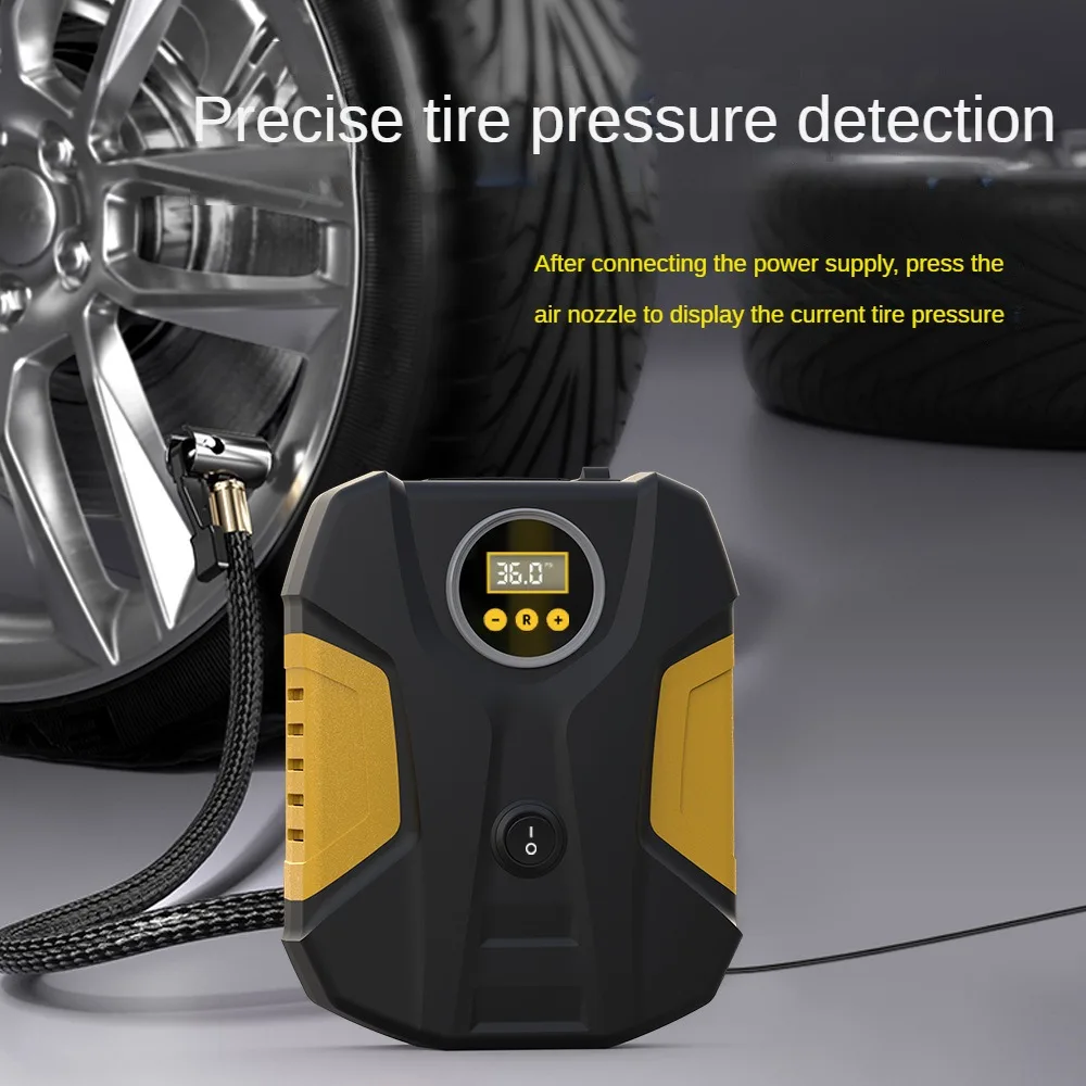 Portable Automobile Air Compressor Digital Tire Inflation Pump LED Lamp Tire Compression Pump Compressor For Car Motorcy