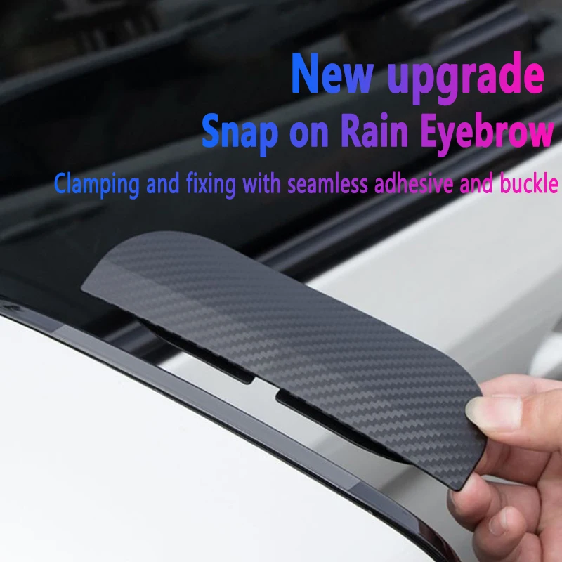 2Pcs Universal Car Rearview Mirror Rain Eyebrow Visor Clip-on Side Snow Sun Visor Rain Cover Car Exterior Accessories