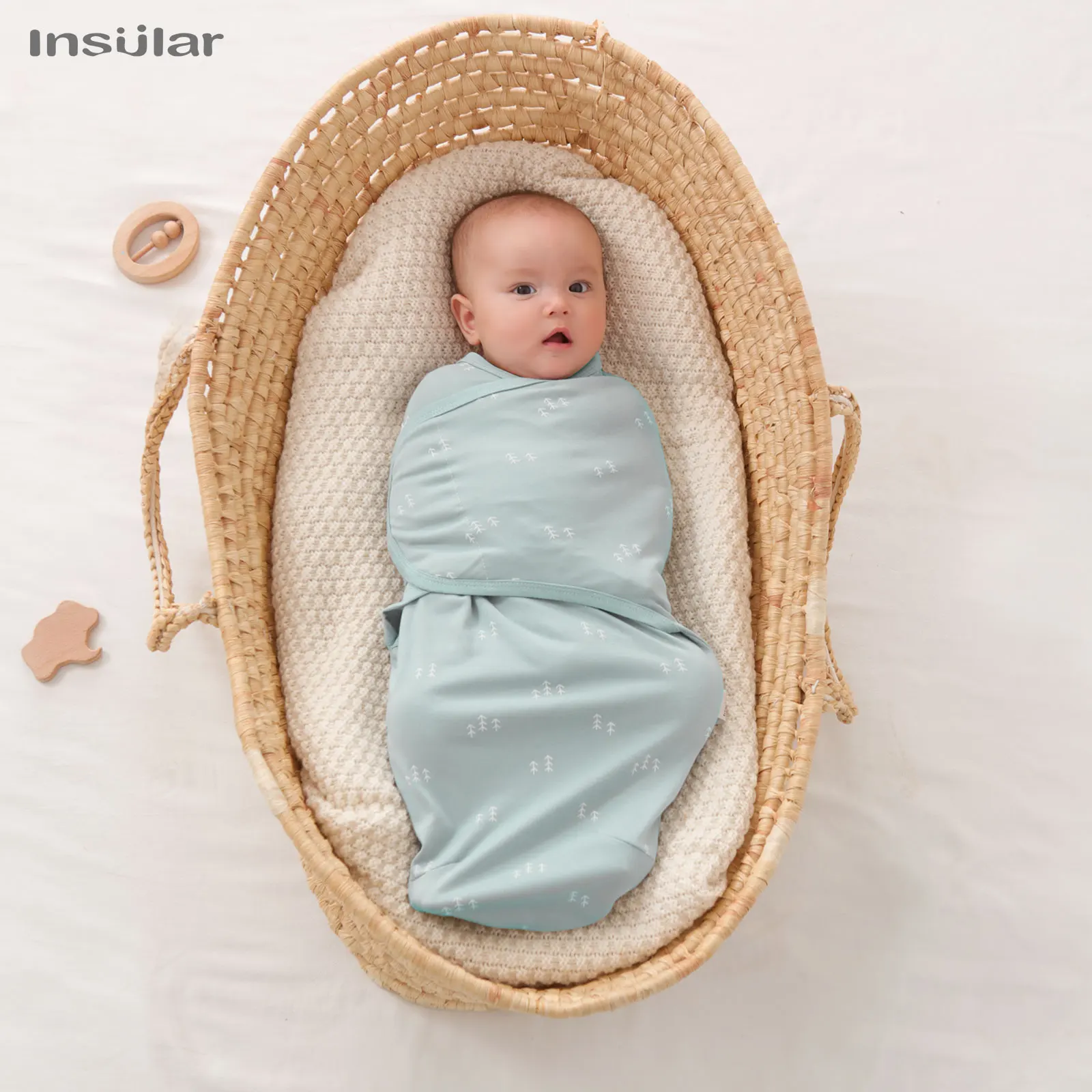 INSULAR Baby Sleeping Bags Newborn Anti-startle Swaddle Envelope Cocoon Wrap Infant Anti-kick Throw Blankets 100% Cotton 3 Pcs