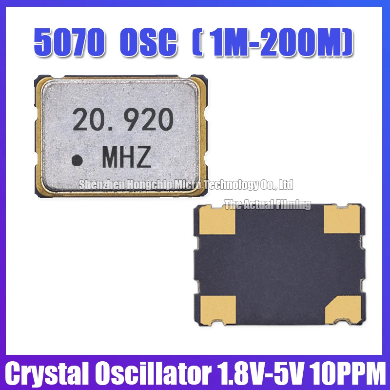 

10PCS 5070 20.92M 20.920MHZ Active Crystal Oscillator SMD-4 OSC 5.0*7.0mm Crystal Oscillator Clock Oscillators 3.3V
