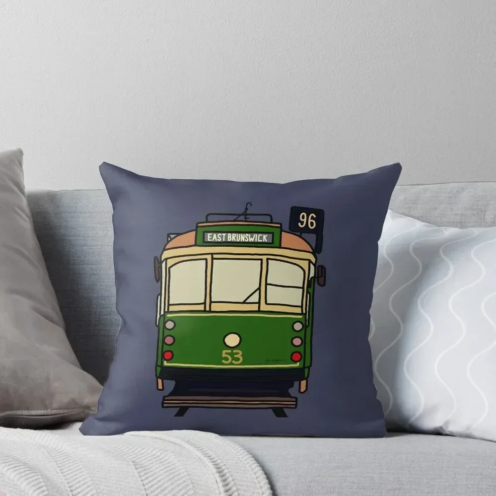 

Melbourne Tram - No.96 to Brunswick East Throw Pillow Cushions Home Decor Ornamental Pillow pillow