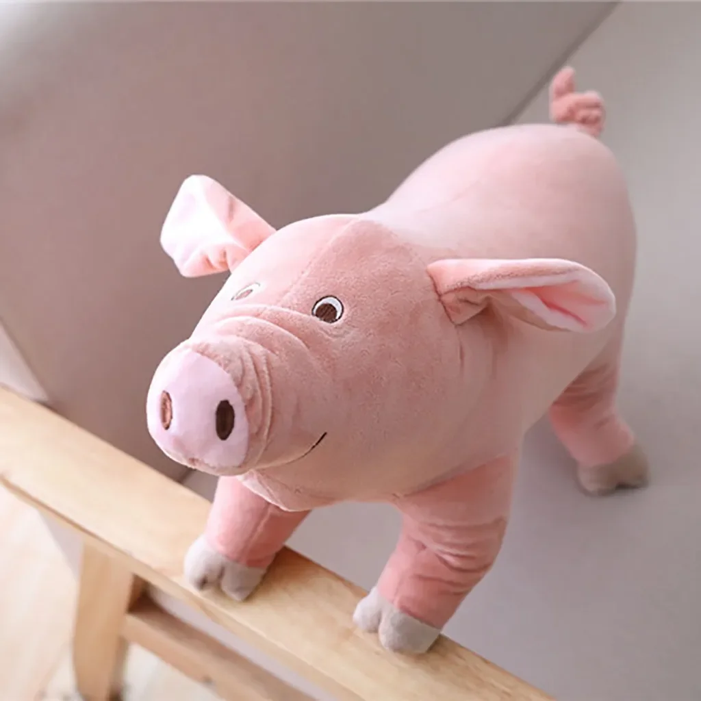 Hot  Plush Toy Cute Pink Pig Cartoon Accompany Sleeping Plush Children's Stuffed Plush Toy Home Decoration Cojines Para Cama