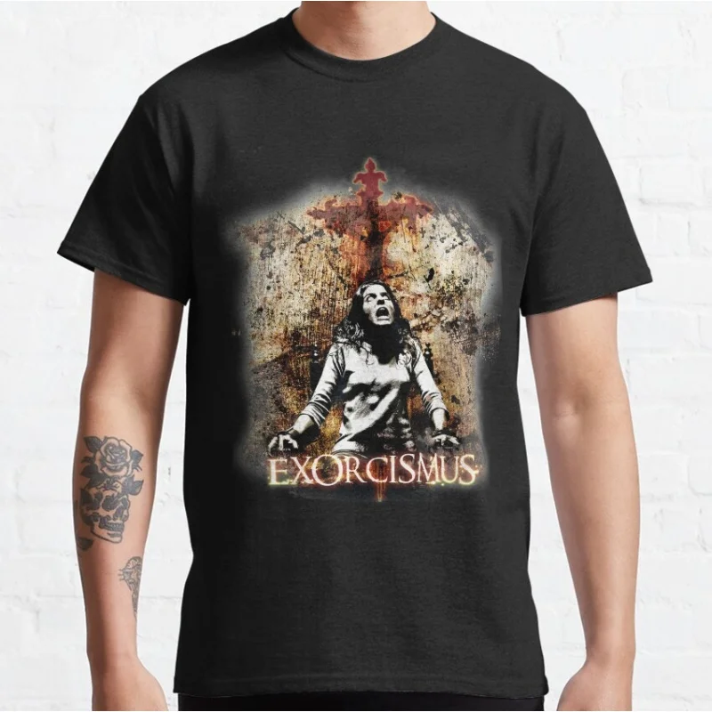 

0618 Vintage Horror movie The Exorcist Scary Halloween Gift t shirt Retro Scream printed graphic clothing Large size Tops