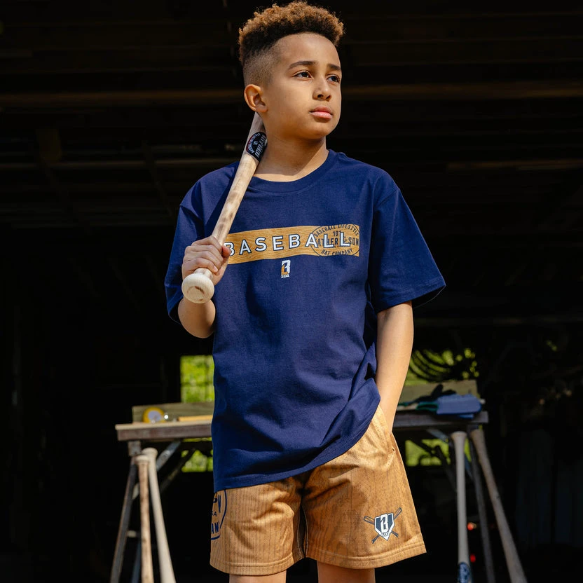 

26 Summer Latest Baseball Lifestyle 101 Heritage Diamond Radar Youth T-shirt Shorts Set Quick drying Sports BL Clothing