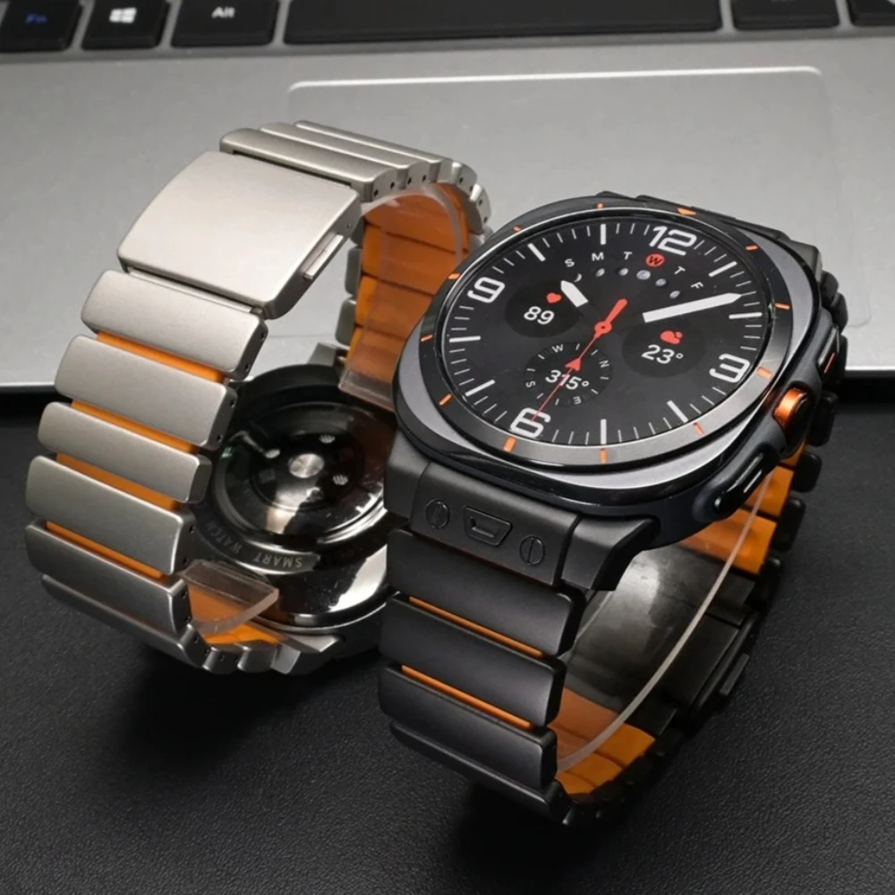 

Титановый резиновый браслет для Samsung Galaxy Watch Ultra 2025 2024, ремешок без зазоров для часов GALAXY, ULTRA, 47 мм, ремешок для часов