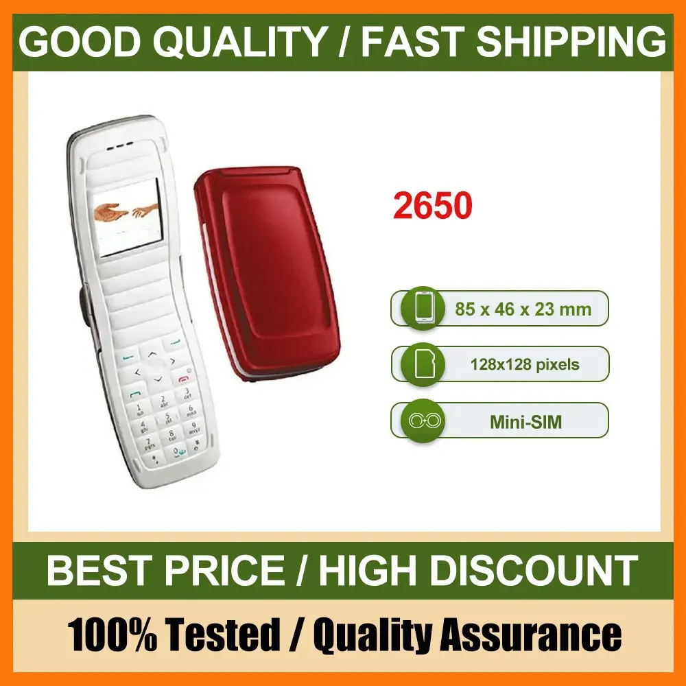 هاتف محمول أصلي 2650 مصنوع في فنلندا يدعم اللغة الإنجليزية بحالة جيدة