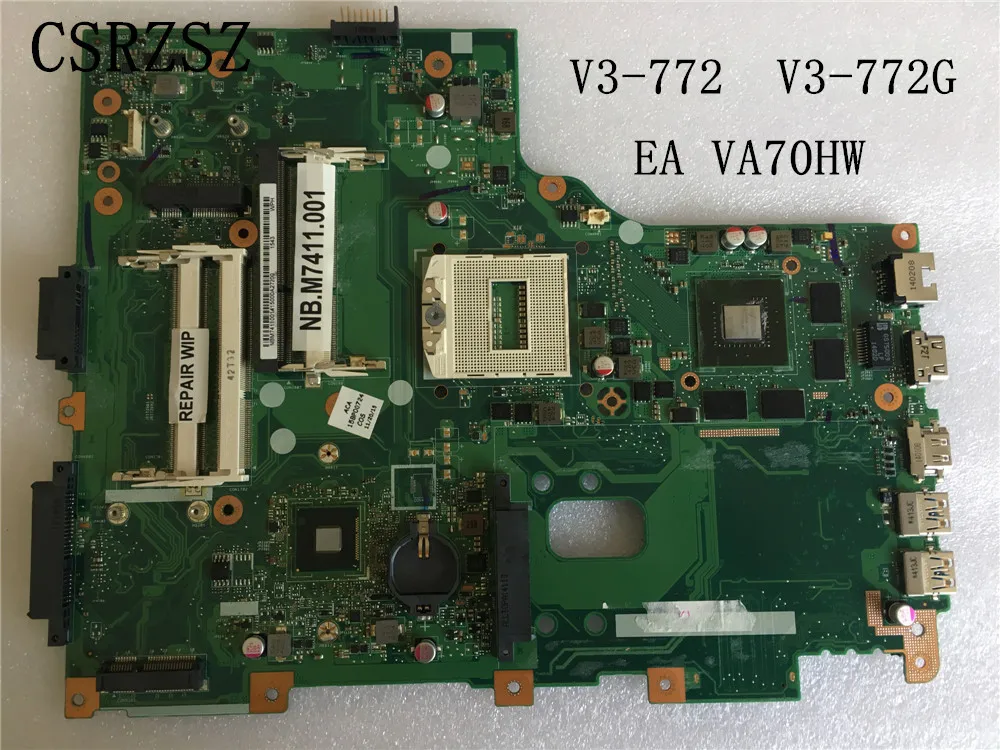 

For Acer aspire V3-772 V3-772G Laptop motherboard EA VA70HW DDR3 Tested 100% ok work