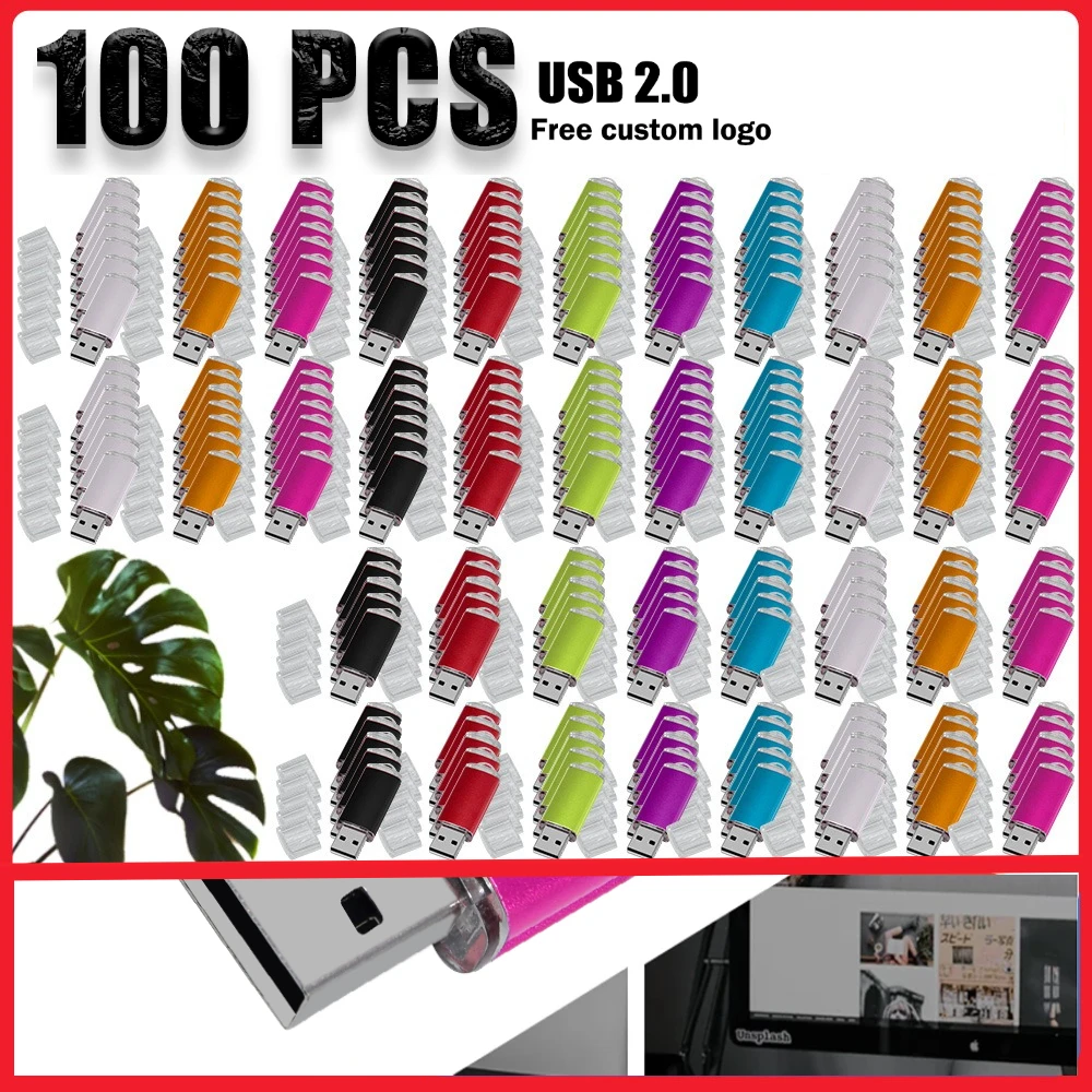 100PCS/lot Pen Drive 8GB 4GB 2GB 1GB USB Flash Drive 16GB Flash Disk 128MB 256MB 512MB Memory Flash Disk Free Custom Logo Gift