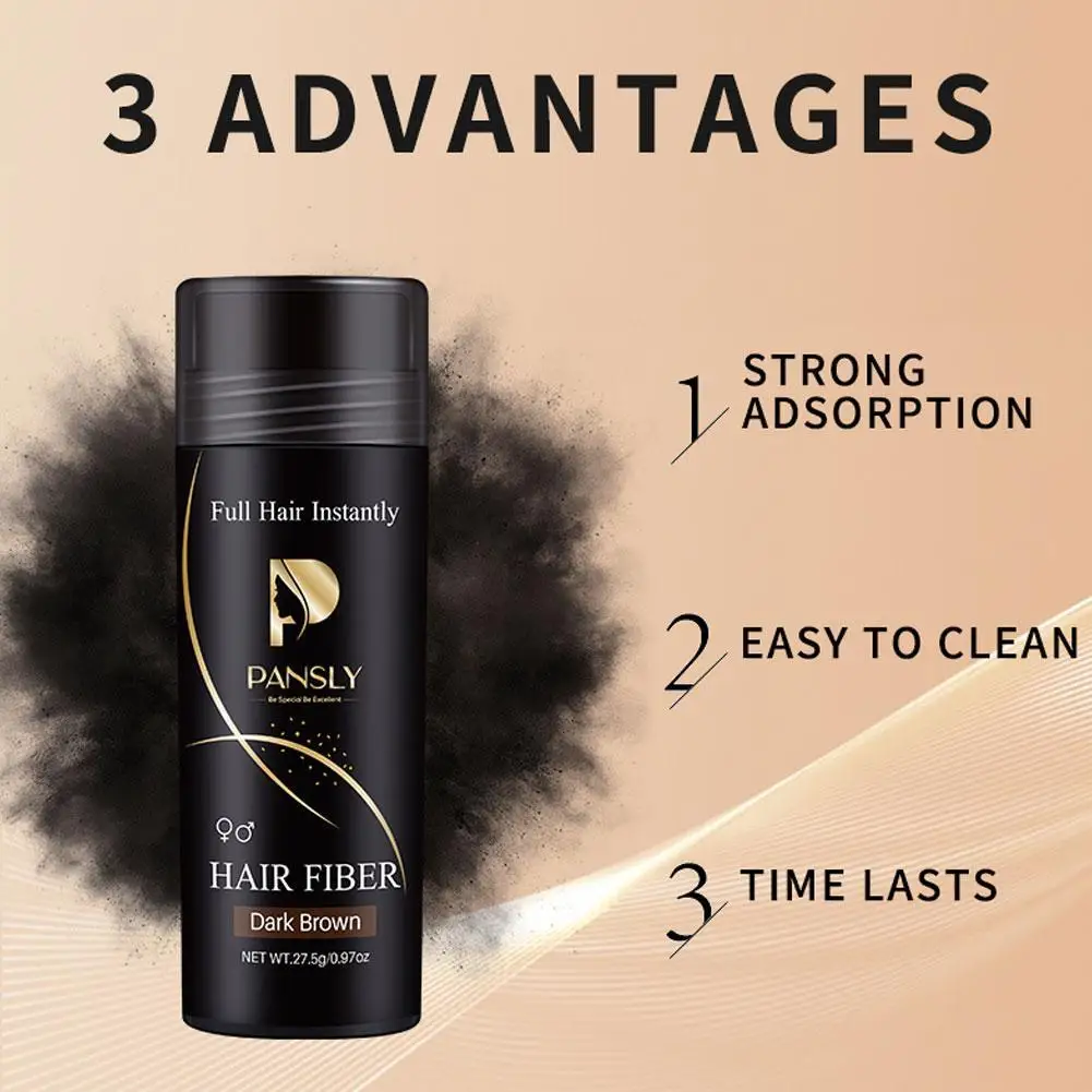 27.5g Hair Building Fiber Natural Keratin Styling Powder Loss Bald Fibre Pack Building Hairline Optimizer Dense 