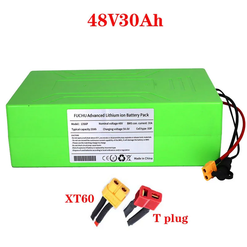 

18650 battery 48V 30ah large capacity lithium battery pack 550W 750W 1000W 1200W scooter electric bicycle battery