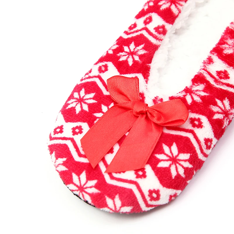 Mntrerm Winter Women Snowflake Bottom Soft Home Slippers Warm Cotton Shoes Women Indoor Slippers Slip-On Shoes for Bedroom House