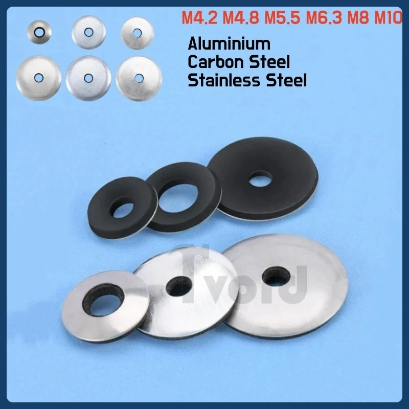 

Stainless Steel /Aluminium/Carbon Steel EPDM Roofing Washers Composite Waterproof and Non-slip Gasket M4.2 M4.8 M5.5 M6.3 M8 M10