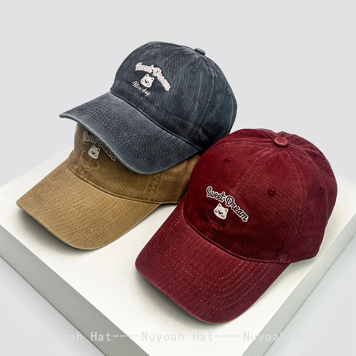 

New Men Women Cartoon Cute Puppy Letter Embroidery Baseball Hats Sunshade Outdoor Versatile Casual Peaked Caps Fashion Korean