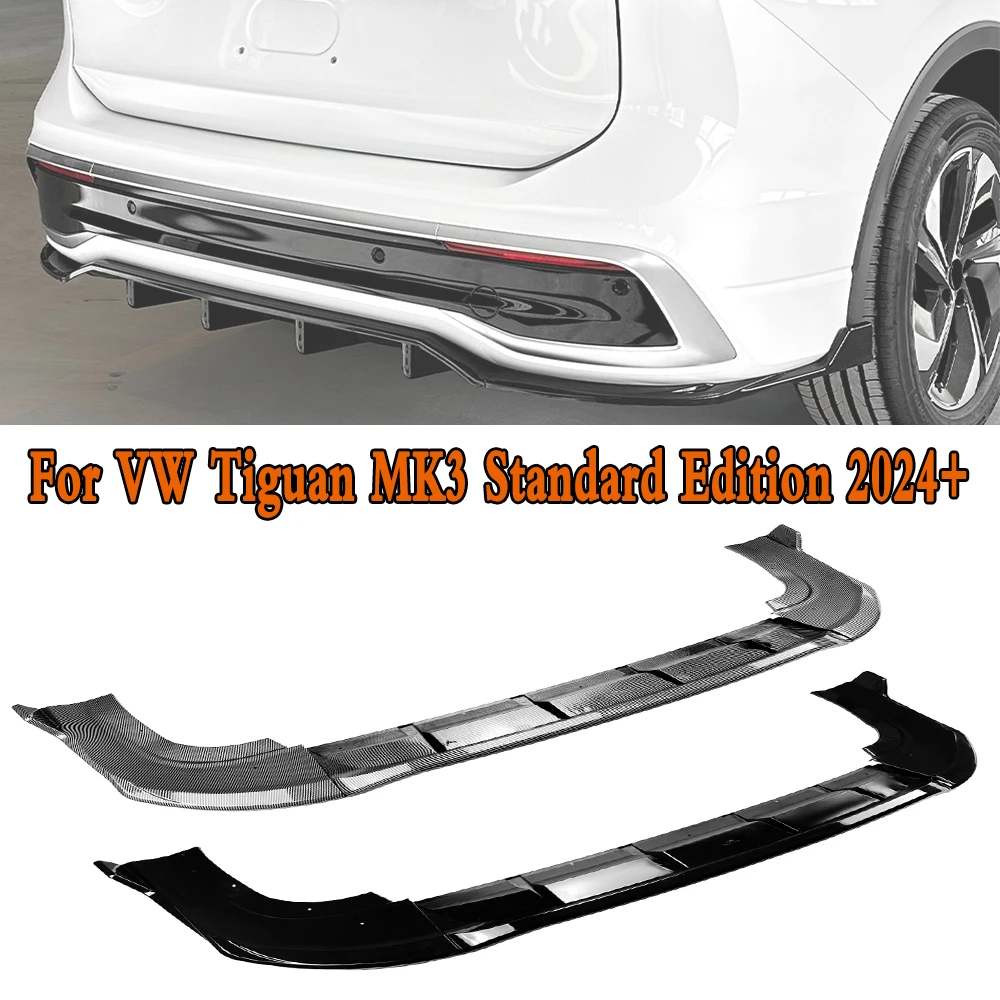 

For VW Tiguan MK3 Standard Edition 2024+ Rear Bumper Lip Diffuser Spoiler Splitter Protector Car Styling Auto Accessories