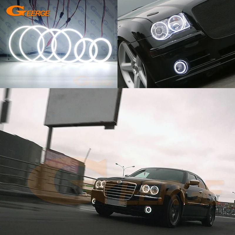 

Для Chrysler 300 C 300C 2004 2005 2006 2007 2008 2009 2010 Фара 6 шт. Супер яркие SMD светодиодные ангельские глазки Halo Rings дневной свет