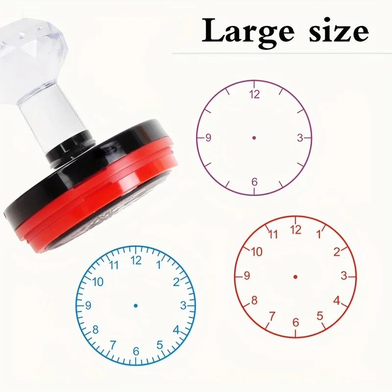 Jumbo Clock Stamp-1.92in Clear Imprint-Teacher\'s Reward- Ideal for Classroom & Office Use