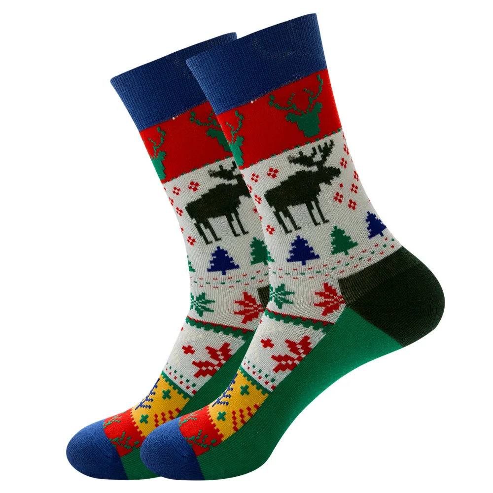 7 pairs lot pack women socks The New elk Santa Claus snowman Lantern candy Cookies Trendy socks fashion happy funny socks cotton
