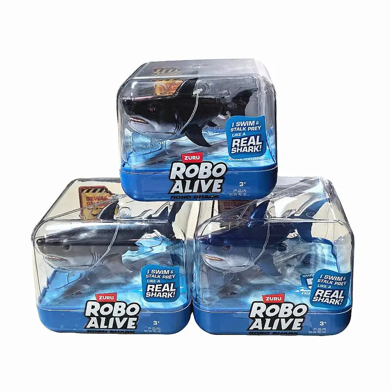 

100% genuine ZURU LeBo Shark electric simulation mini animal great white shark figurine bath and water play puzzle toy