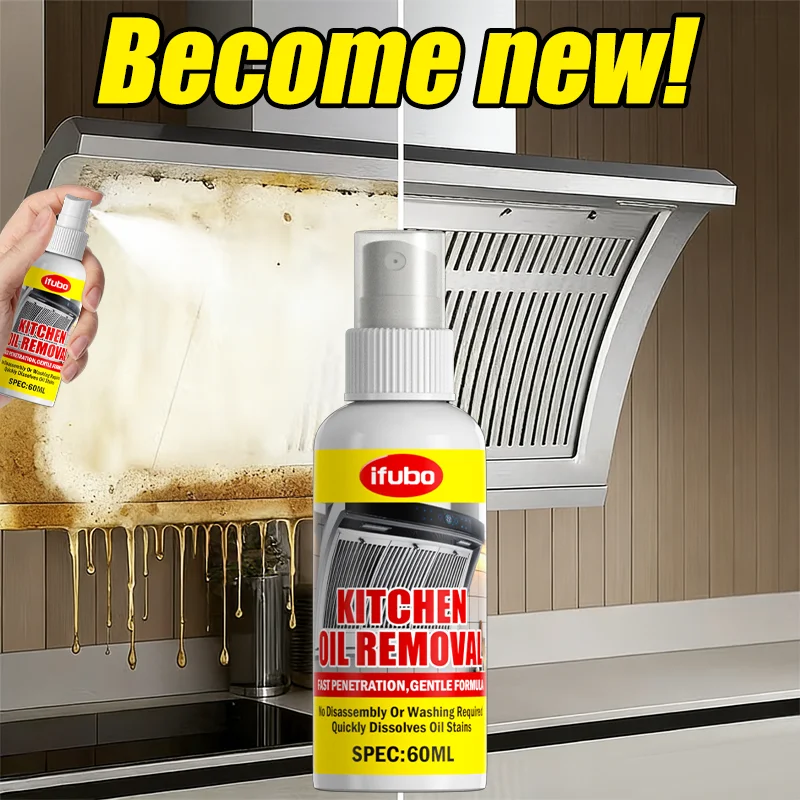 IFUBO 60ML Kitchen Degreaser Powerful Rapid Penetration Gentle Formula Safe for All Kitchen Surfaces to Dissolve Stubborn Grease