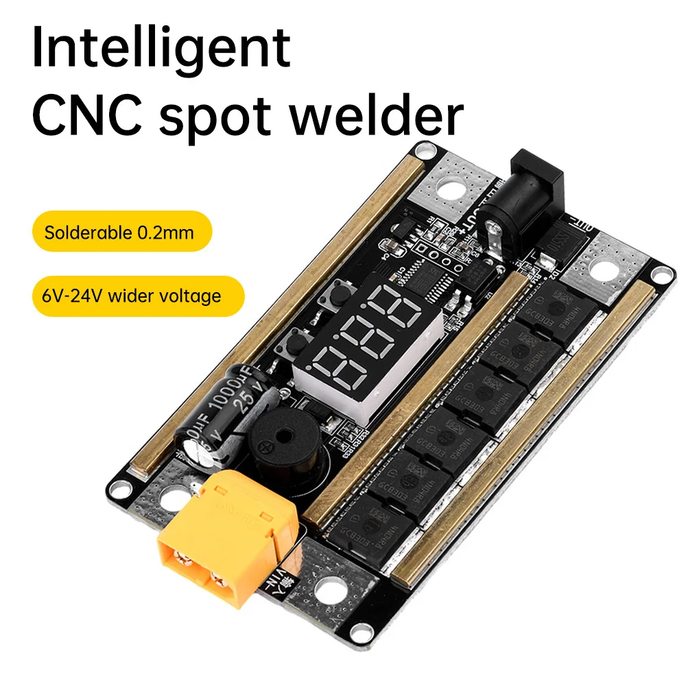 12V Spot Welder DIY Kit 99 Gears of Power Adjustable Spots Welding Control Board for 18650 Battery 0.1-0.2mm Nickel Sheet