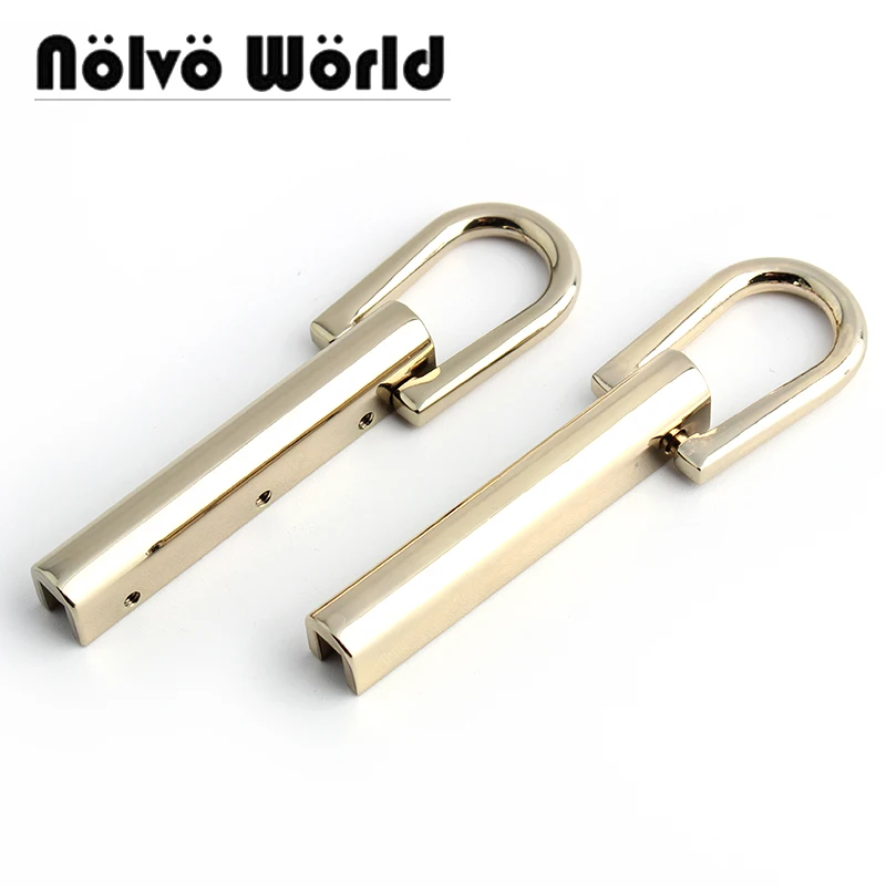 

4-10pcs 79x22mm Light Gold Metal Connector Hanger Clasp Clips Hooks Durable Hardware For Bag Strap Long Handle