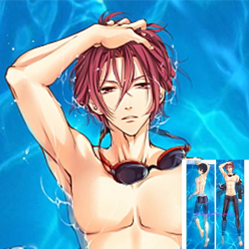 

Dakimakura Anime Haruka Nanase Double-sided Pillow Cover Print Life-size body pillows cover Adult