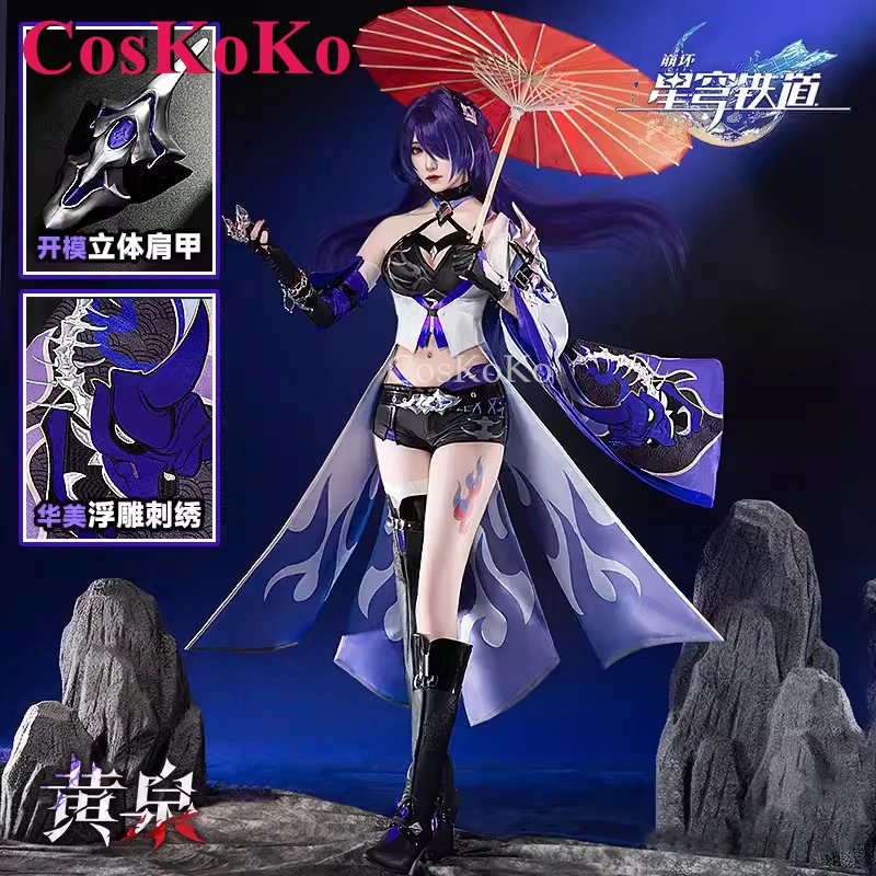 CosKoKo Acheron Cosplay Game Honkai: Star Rail Costume Fashion Lovely Sweet Uniform Full Set Halloween Party Role Play Clothing