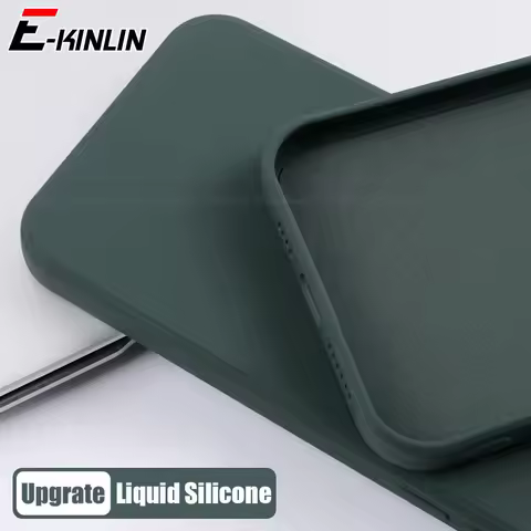 Liquid Silicone Solid Phone Case For Samsung Galaxy S21 S23 S22 Plus Ultra Soft Candy Color TPU Full Protective Cover