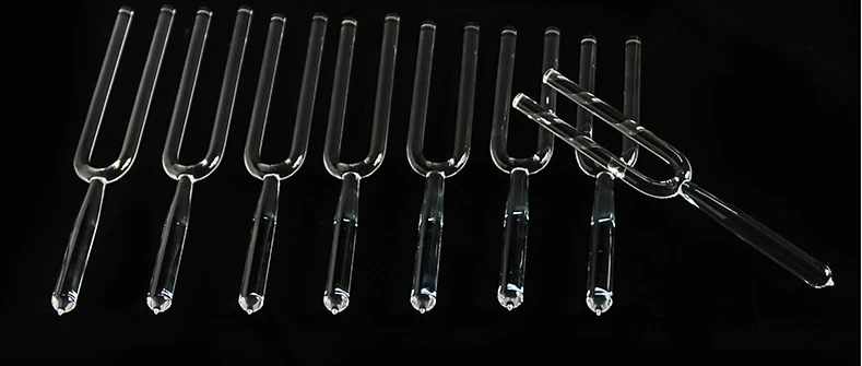 Hooqu 10 มม.16 มม.20 มม.Healing เครื่องดนตรีสมาธิส้อม Chakra Sound Healing คริสตัลควอตซ์ส้อมเสียง