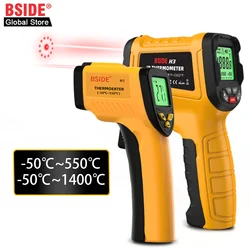 Pistola per termometro a infrarossi BSIDE H3-50 ~ 1400 °C Laser digitale portatile strumenti per Tester di misurazione della temperatura industriale senza contatto