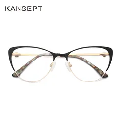 Metal Women Metal Glasses Frame Cat Eye Glasses Women Myopia Optical Clear Eyeglasses Frame Brand Designer Vintage for You #8045
